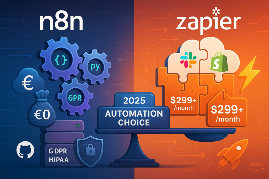 n8n vs. Zapier: When to Choose Open-Source Automation in 2025 n8n vs. Zapier: When to Choose Open-Source Automation in 2025