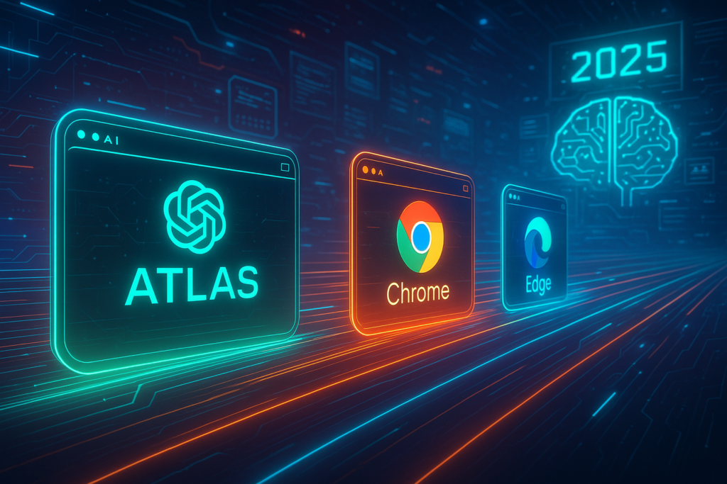 Why the AI Browser Race Matters in 2025: Atlas vs Chrome vs Edge The AI Browser Race of 2025: ChatGPT Atlas, Chrome, and Edge compete to redefine how we search the web.