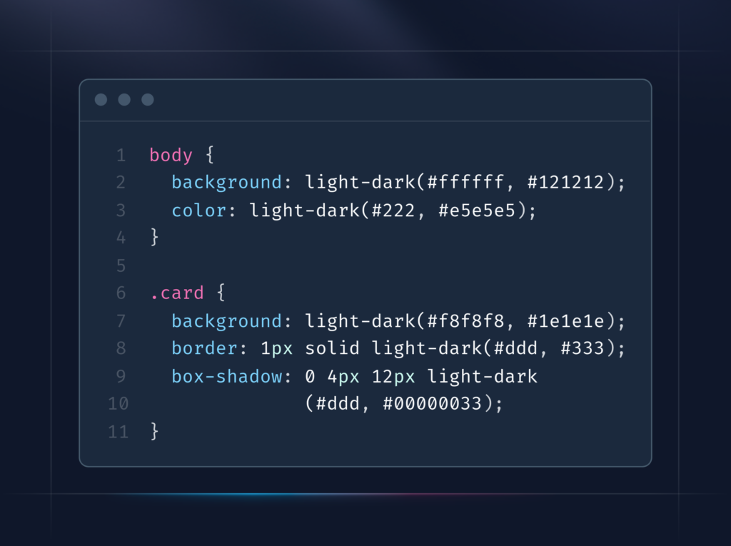 Dark Mode the Modern Way: Using the CSS light-dark() Function The new light-dark() function lets you create adaptive themes in a single line